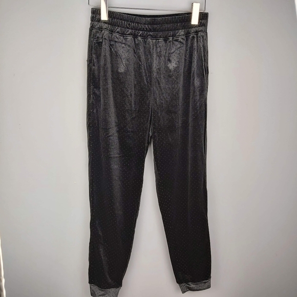 ONZIE black velvet velour jogger size SMALL/MEDIUM vintage look - Picture 7 of 10